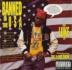 Album art for "Banned in teh U.S.A." showing the Parental Advisory sticker