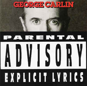 Album cover for "Parental Advisory: Explicit Lyrics" where the bottom half of the album cover IS the Parental Advisory image