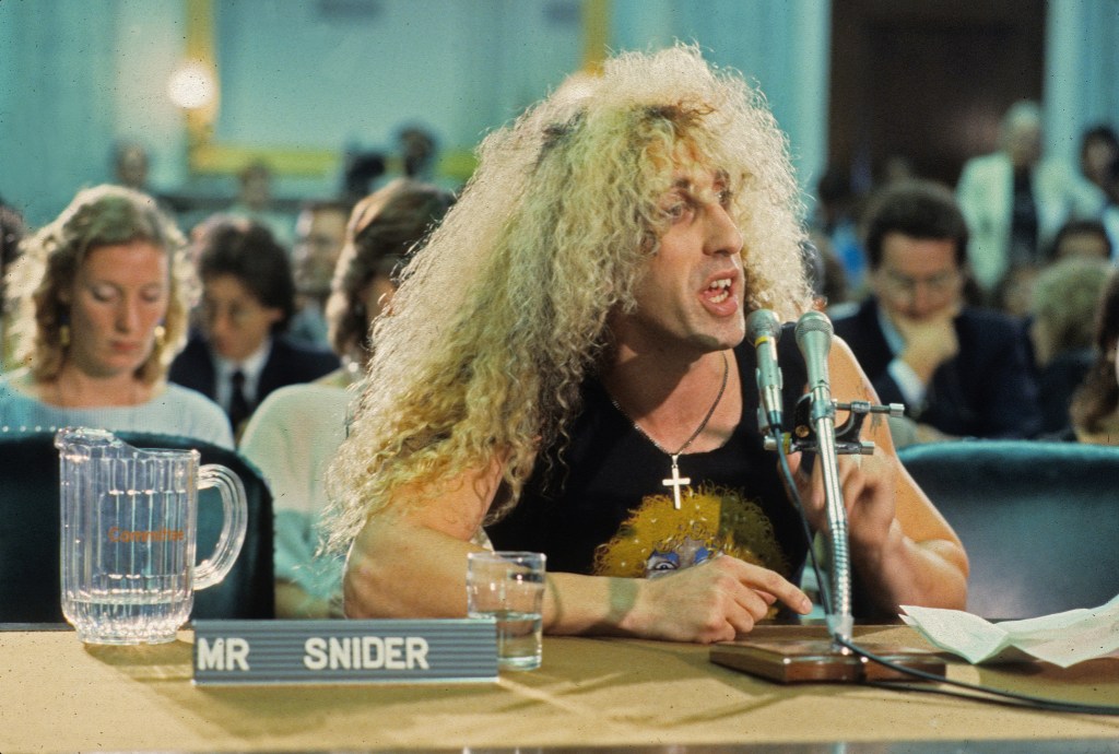 Rocker Dee Snider testifying to the United States Senate who apparently had nothing better to do that day